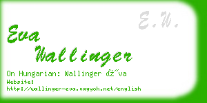 eva wallinger business card